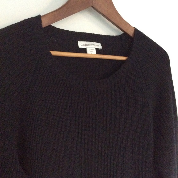 Coldwater Creek Sweaters - Coldwater Creek Black Rib Knit Sweater L (10/12)